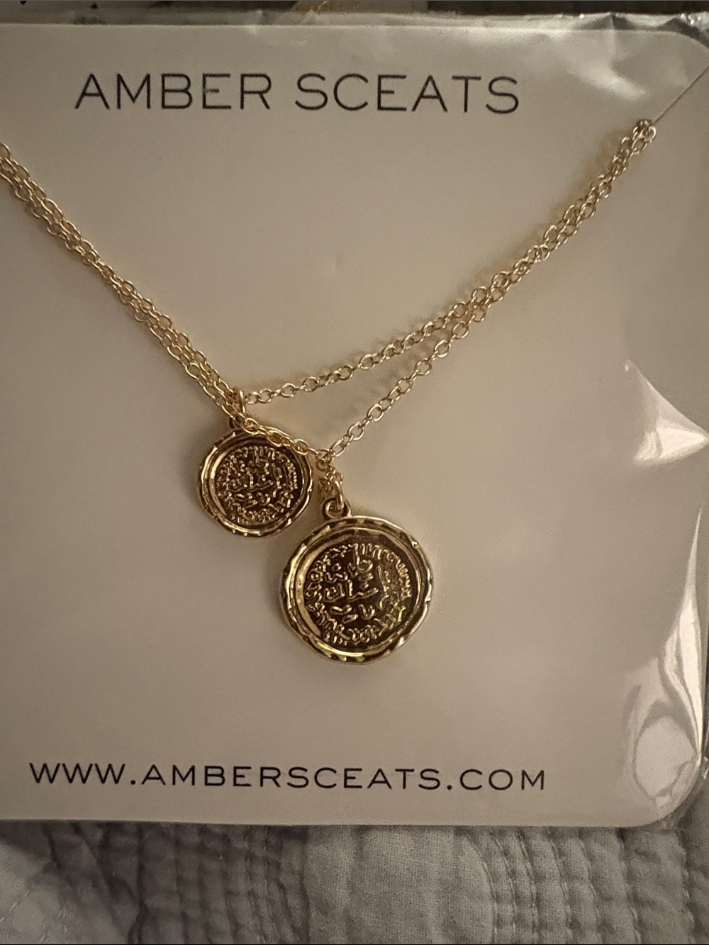 NIP Amber Sceats Women’s double coins layered Necklace
